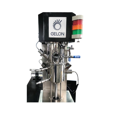 เครื่องแบตเตอรี่ลิเธียม 2 ลิตรปริมาตร Triple Shaft เครื่องผสมสูญญากาศดาวเคราะห์ ปั๊มสูญญากาศ อุปกรณ์ให้อาหาร Water Chiller
