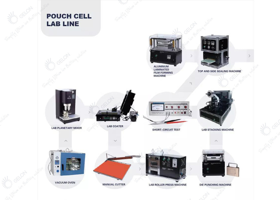อุปกรณ์ทำแบตเตอรี่ในห้องปฏิบัติการ สายการผลิตแบตเตอรี่ลิเธียม