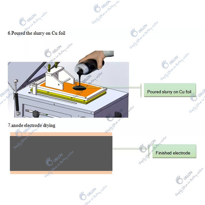 เครื่องเคลือบแบตเตอรี่ลิเธียมไอออนกึ่งอัตโนมัติ NMC LFP Graphite Film Applicator
