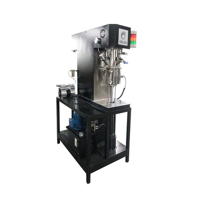 เครื่องแบตเตอรี่ลิเธียม 2 ลิตรปริมาตร Triple Shaft เครื่องผสมสูญญากาศดาวเคราะห์ ปั๊มสูญญากาศ อุปกรณ์ให้อาหาร Water Chiller